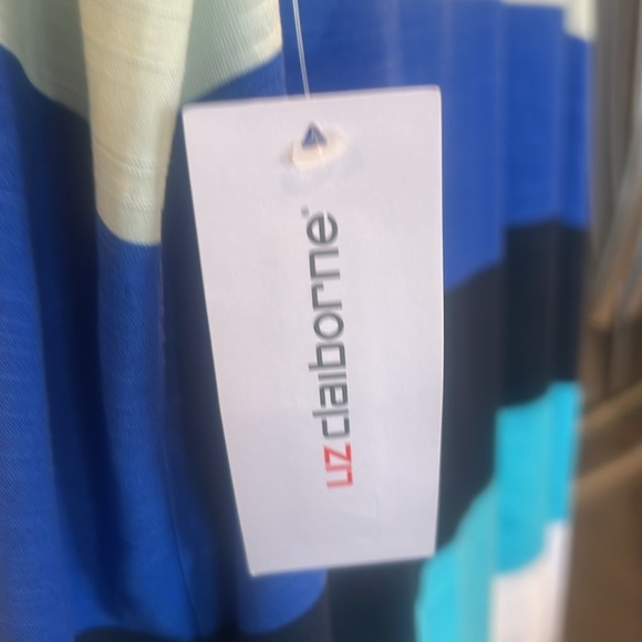 Liz Claiborne Collared Sleeveless Multicolour Striped A-Line Preppy Dress NWT - Picture 10 of 11